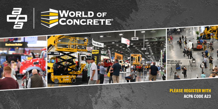 World of Concrete 2022: January 18-20 - Register with CODE A23