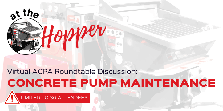 At the Hopper: Concrete Pump Maintenance  |  Register for this event, space is limited!