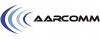 Aarcomm logo showing a blue signal graphic on the left side with the word "Aarcomm" in wide, black text