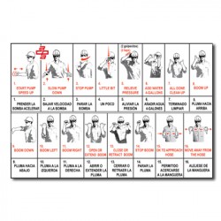 Hand Signals Laminated Card English & Spanish