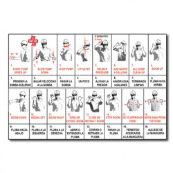 Hand Signals Laminated Card English & Spanish