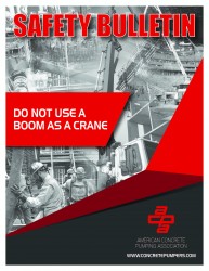 Safety Bulletin: Do Not Use Boom as a Crane